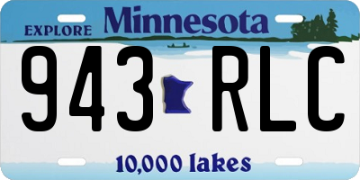 MN license plate 943RLC