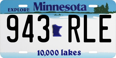 MN license plate 943RLE