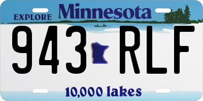 MN license plate 943RLF