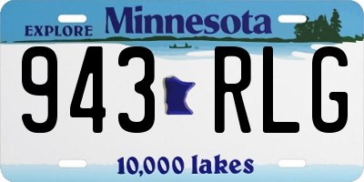 MN license plate 943RLG