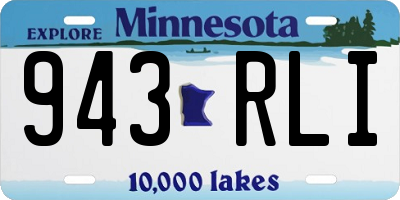 MN license plate 943RLI