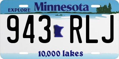 MN license plate 943RLJ