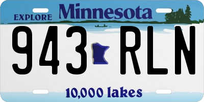 MN license plate 943RLN