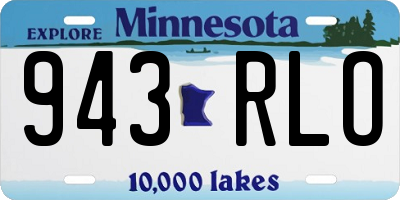 MN license plate 943RLO
