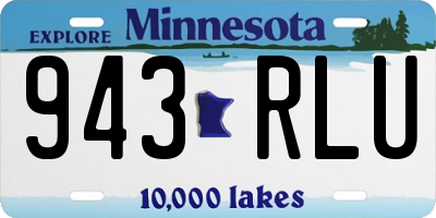 MN license plate 943RLU