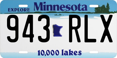 MN license plate 943RLX
