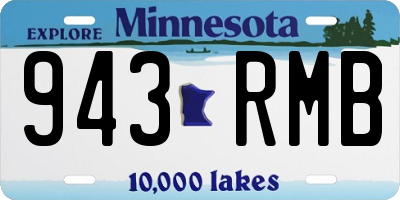 MN license plate 943RMB