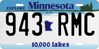MN license plate 943RMC