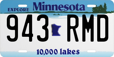 MN license plate 943RMD