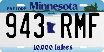 MN license plate 943RMF