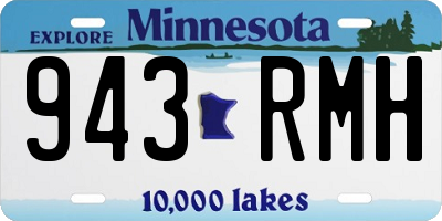 MN license plate 943RMH