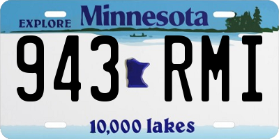 MN license plate 943RMI