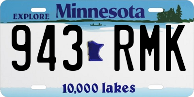MN license plate 943RMK