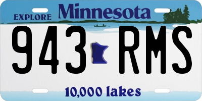 MN license plate 943RMS
