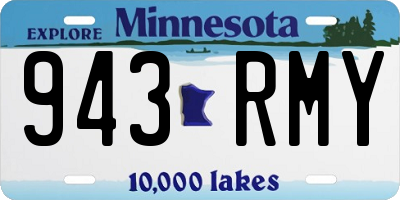 MN license plate 943RMY