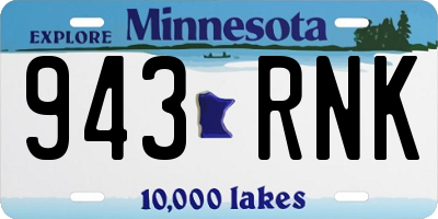 MN license plate 943RNK