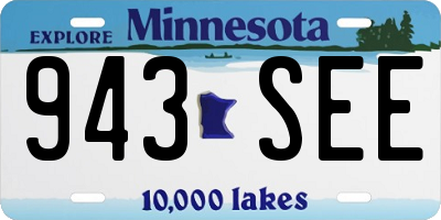 MN license plate 943SEE