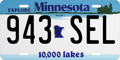 MN license plate 943SEL