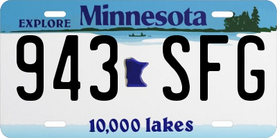 MN license plate 943SFG