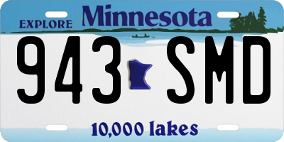 MN license plate 943SMD