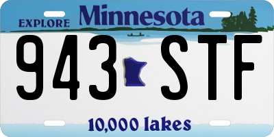 MN license plate 943STF