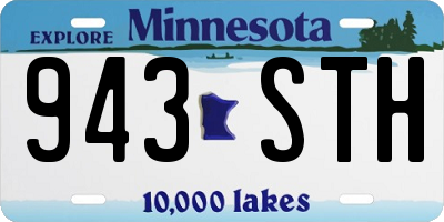 MN license plate 943STH