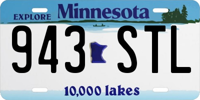 MN license plate 943STL