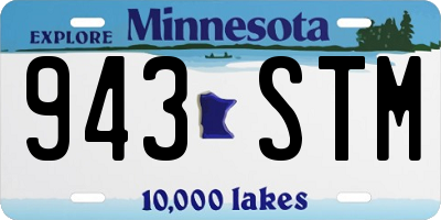 MN license plate 943STM