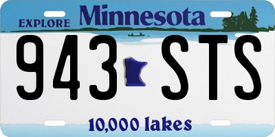 MN license plate 943STS