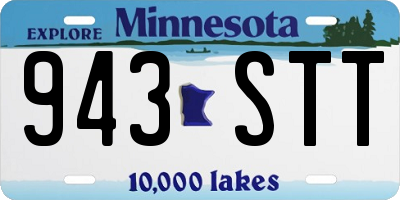 MN license plate 943STT
