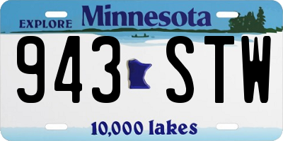 MN license plate 943STW