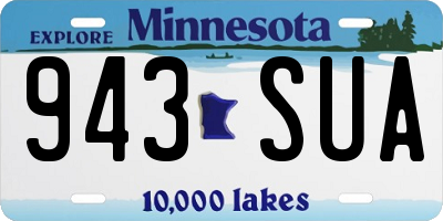 MN license plate 943SUA