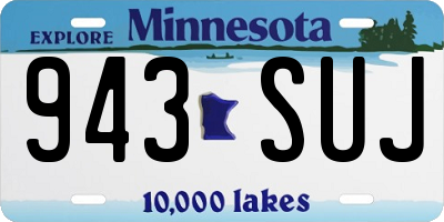 MN license plate 943SUJ
