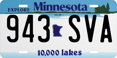 MN license plate 943SVA