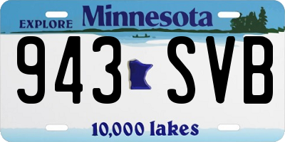 MN license plate 943SVB