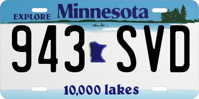 MN license plate 943SVD