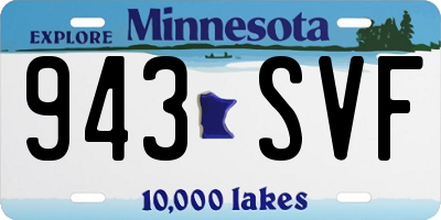 MN license plate 943SVF