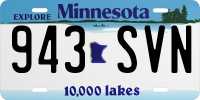 MN license plate 943SVN
