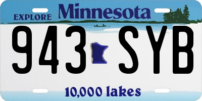 MN license plate 943SYB
