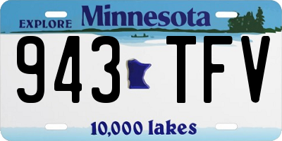 MN license plate 943TFV