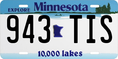 MN license plate 943TIS