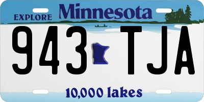 MN license plate 943TJA