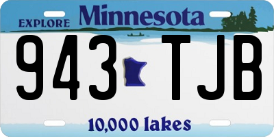 MN license plate 943TJB