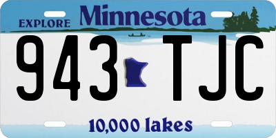 MN license plate 943TJC