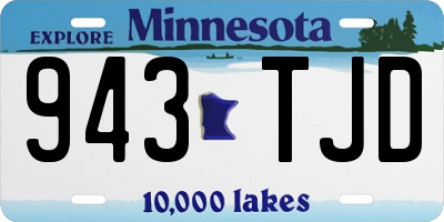 MN license plate 943TJD