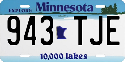 MN license plate 943TJE