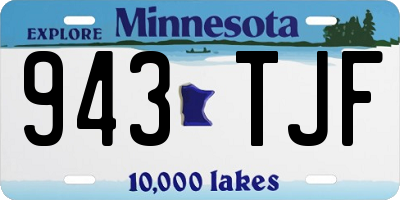 MN license plate 943TJF