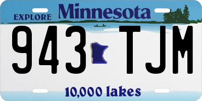 MN license plate 943TJM