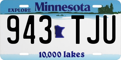 MN license plate 943TJU