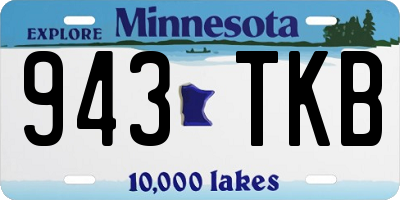MN license plate 943TKB